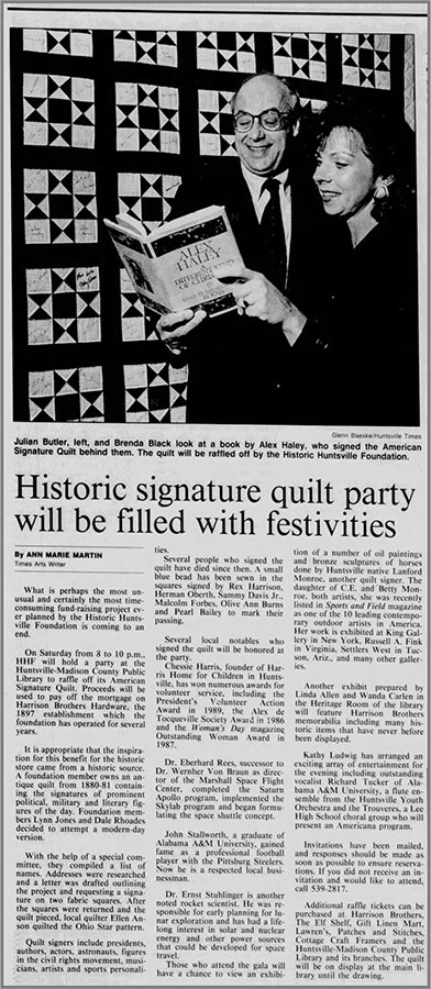 HHF hosted a grand party at the Huntsville-Madison County Public Library to announce the raffle winner.